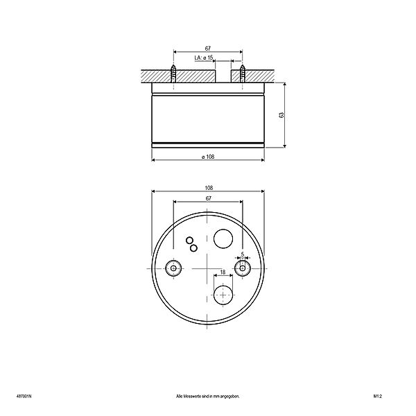 EVN Lichttechnik Decken-/Wandleuchte 230V GX53 11W IP54 487001N ws - 487001 günstig online kaufen