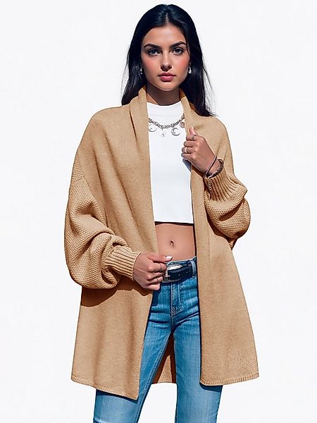 Imily Bela Cardigan Damen Lange Strickjacken mit Fledermausärmeln (Packung, günstig online kaufen