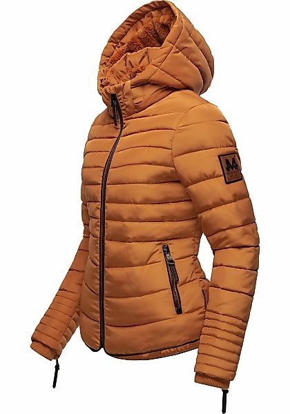 Marikoo Winterjacke "Amber" mit Kapuze stylische Steppjacke mit Teddyfutter günstig online kaufen