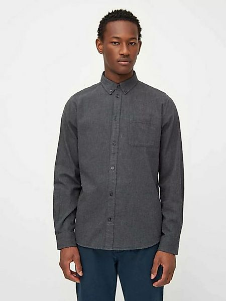 KnowledgeCotton Apparel Langarmhemd Regular Fit Melangé Flannel Shirt günstig online kaufen