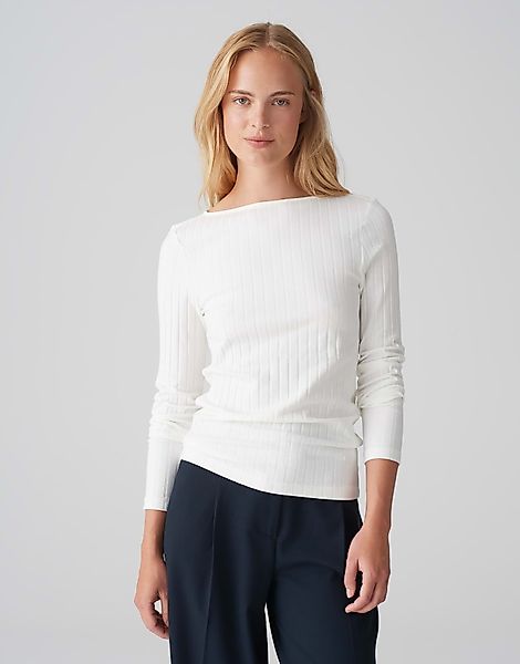 OPUS Langarmshirt Rippshirt SOVKE Slim aus günstig online kaufen