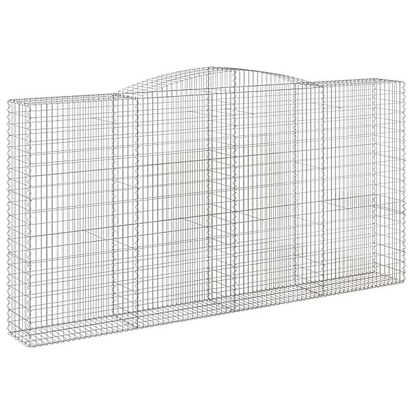vidaXL Gabionen mit Hochbogen 4 Stk 400x50x200/220cm Eisen 1635408 günstig online kaufen