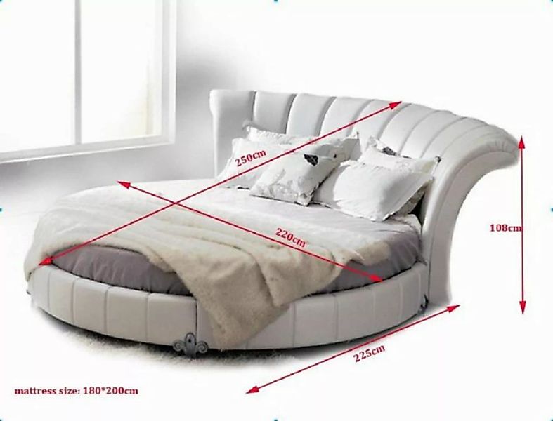 JVmoebel Bettgestell Rundes Bett Design Betten Polsterbett Rundbett Polster günstig online kaufen