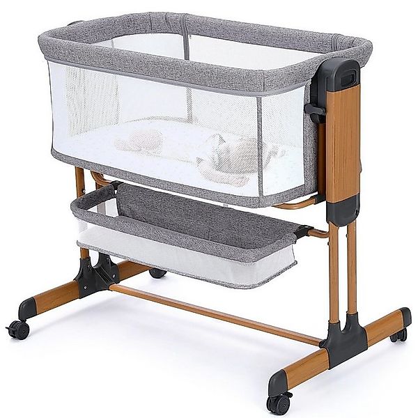 YOLEO Beistellbett 3 in 1 Babybett Babywiege für Neugeborene, Schaukelbettc günstig online kaufen