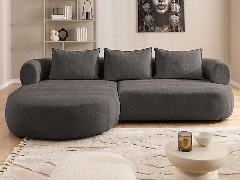 Home affaire Ecksofa »LUSSAC L-Form Design-Sofa mit Zierkissen, Maße B/T/H: günstig online kaufen