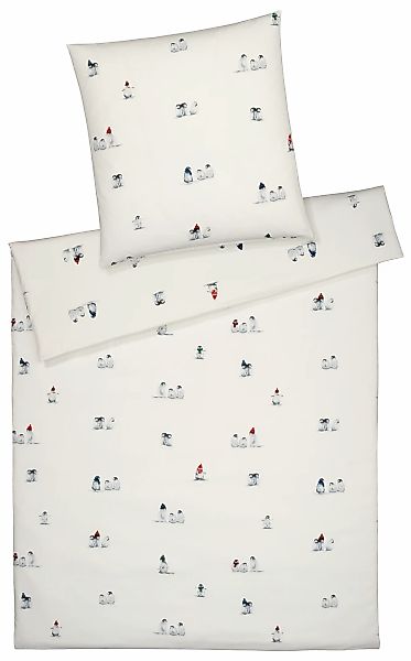 Elegante Bettwäsche "Pinguin Party" 2 Stk. tlg. angenehmes Hautgefühl günstig online kaufen