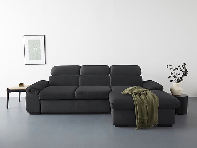 COTTA Ecksofa »Lola L-Form mit Kopfteilfunktion & Hocker«, (Set, mit Hocker günstig online kaufen