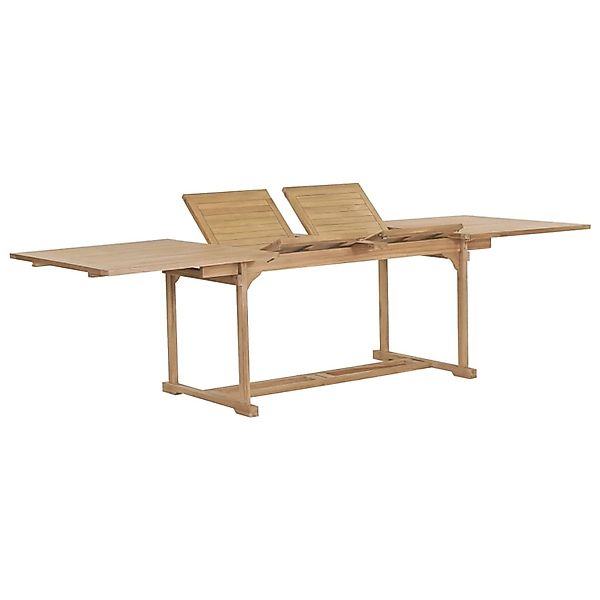 vidaXL Garten-Ausziehtisch 180-280x100x75 cm Massivholz Teak 44678 günstig online kaufen