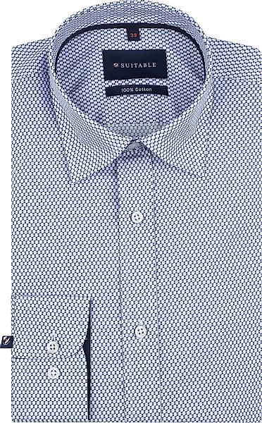 Suitable Hemd Dotty Druck Blau - Größe 38 günstig online kaufen