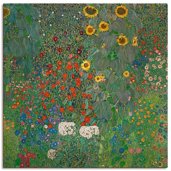 Artland Wandbild "Garten mit Sonnenblumen", Blumenwiese, (1 St.), als Leinw günstig online kaufen
