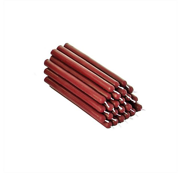 NKlaus Formkerze 25x Rote Bienenwachs 12cm Rußfrei Handarbeit Tafel günstig online kaufen