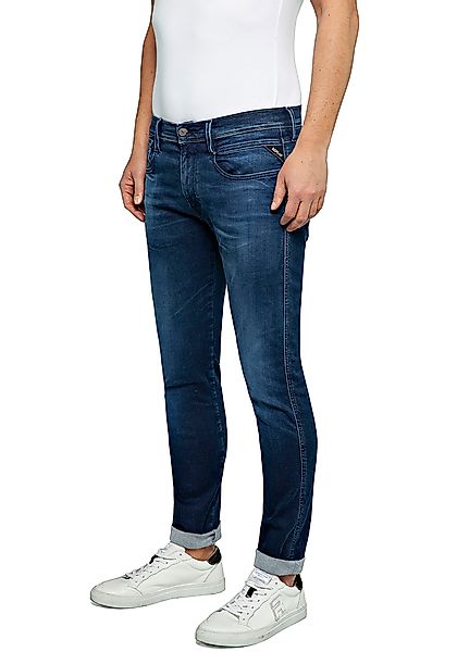 Replay Herren Jeans ANBASS - Slim Fit - Blau - Dark Blue Denim Hyperflex St günstig online kaufen