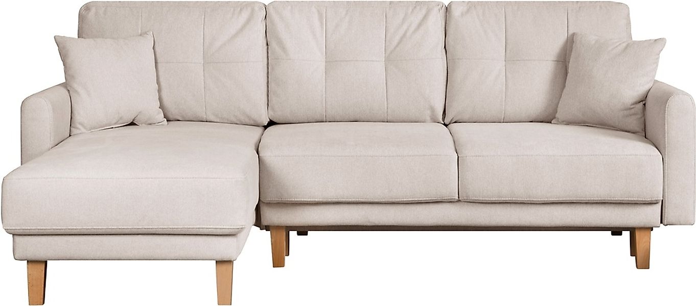 Home affaire Ecksofa »TRIPLO optionale Schlafsofa mit Bettkasten, Maße B/T/ günstig online kaufen