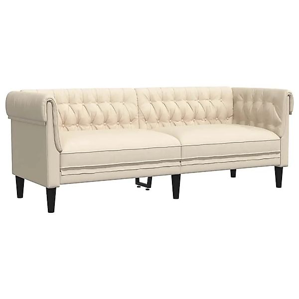 vidaXL 3-Sitzer-Sofa Chesterfield Leinen 372563 günstig online kaufen