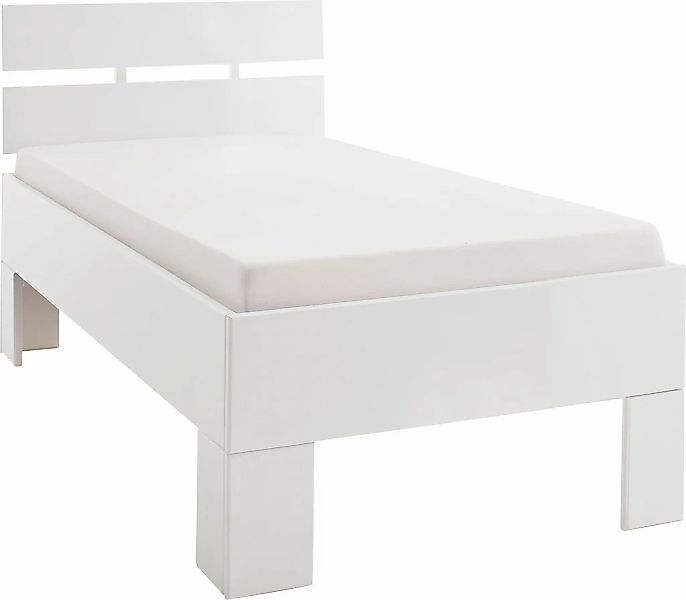 Home affaire Bettgestell "Progress Massivholzbett in 5 Größen, weiß lackier günstig online kaufen