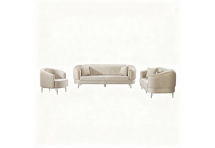 Palms-Store Sofa Set DOHA, zeitlose Eleganz mit edler in luxuriösem Samt, S günstig online kaufen