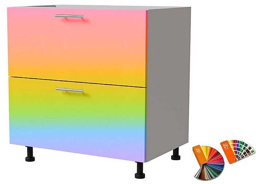 Feldmann-Wohnen Unterschrank Brerra (D2A/80/1A, 2 Schubladen + Innenschubla günstig online kaufen