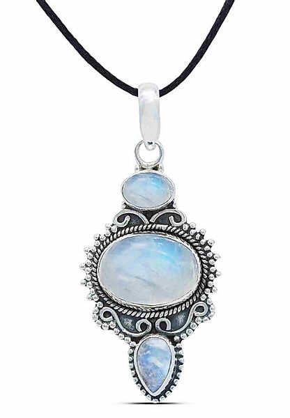 mantraroma Kettenanhänger BURUNG aus 925 Silber mit Regenbogen Mondstein (K günstig online kaufen
