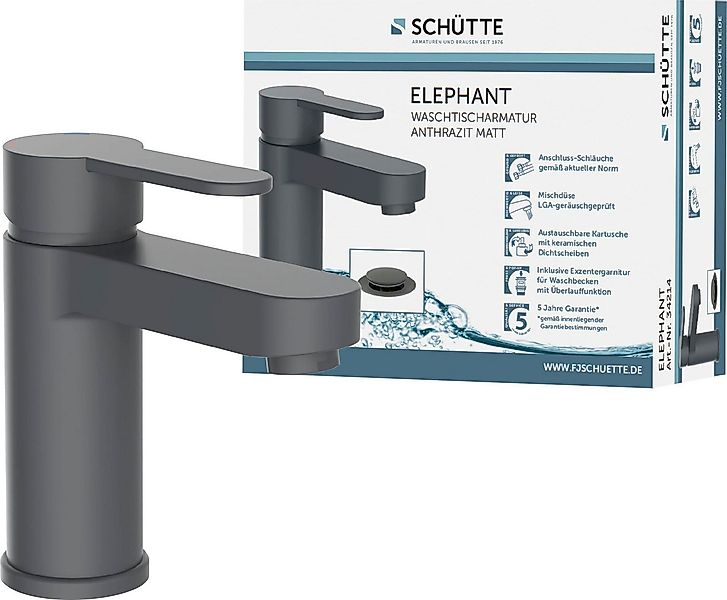 Schütte Waschtischarmatur ELEPHANT inkl. Exzenter, Marken-Mischdüse, leicht günstig online kaufen