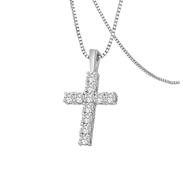 ROUGEMONT Kette mit Anhänger Luxus Moissanit Halskette Kreuz Halskette 925 günstig online kaufen