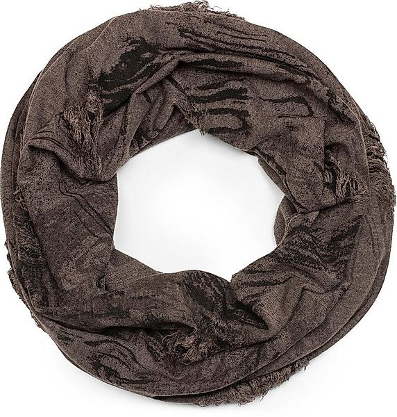 styleBREAKER Loop Gemusterter Loop Schal im Destroyed used Look, (1-St) günstig online kaufen