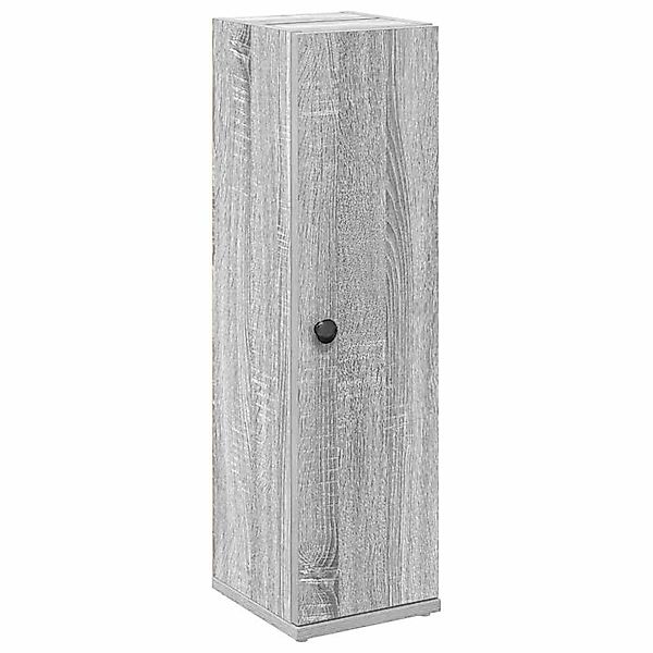 vidaXL Badezimmer-Set Badezimmerschrank mit Rollenhalter Grau günstig online kaufen