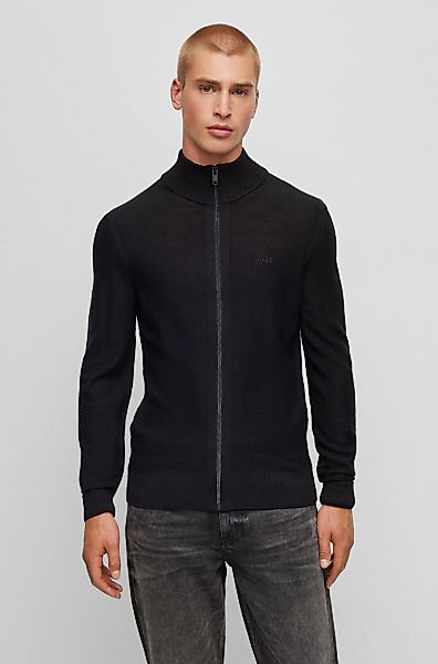 BOSS ORANGE Strickjacke "Avac", mit Logostickerei auf der Brust günstig online kaufen