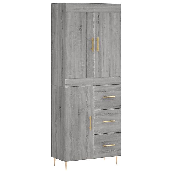 vidaXL Highboard Grau Sonoma 69,5x34x180 cm Holzwerkstoff 3199807 günstig online kaufen