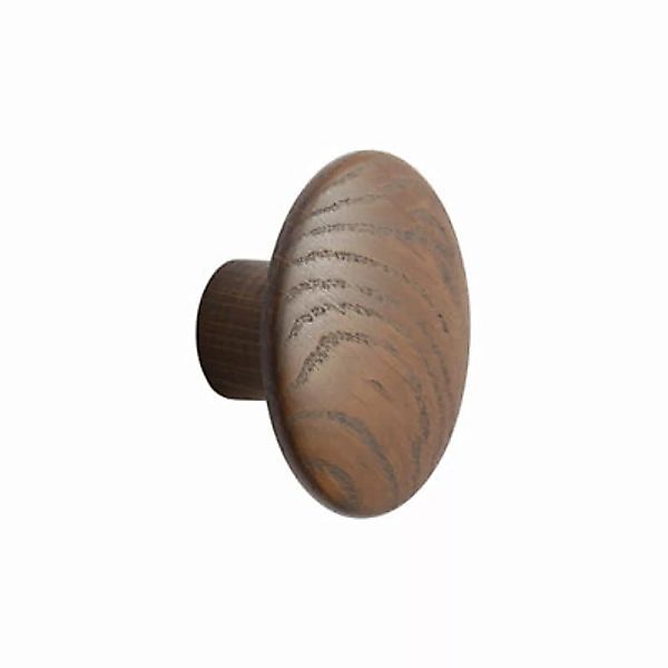 Wandhaken The Dots Wood holz braun / Small - / Ø 9 cm - Muuto - Braun günstig online kaufen