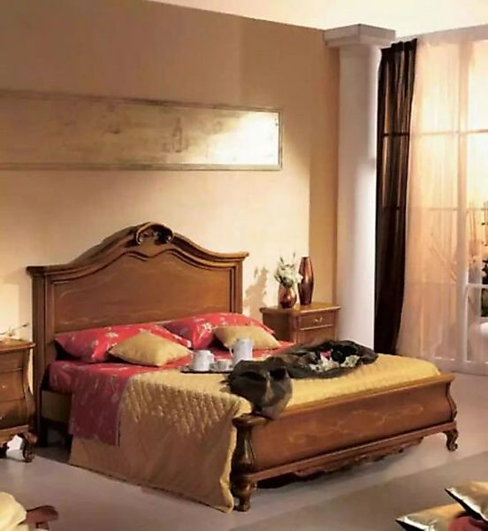 JVmoebel Bett Holzdoppelbett im Klassischen Stil Luxuriöses Schlafzimmer Be günstig online kaufen