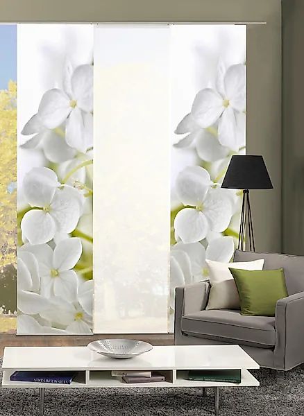 HOME WOHNIDEEN Schiebegardine "PADUA" Klettband 3 Stk. tlg. HxB: 245x60, in günstig online kaufen