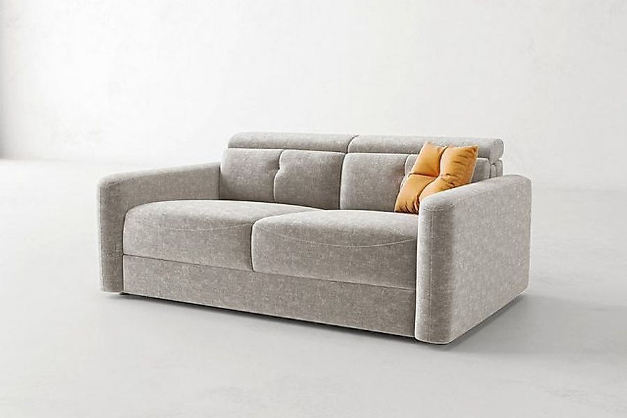 moebeloutlet.de Schlafsofa Seattle Schlafsofa aus Stoff Latte, Richtiges Be günstig online kaufen