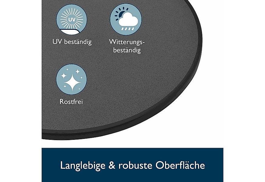 Beautissu Stehtisch Outdoor Stehtisch Sylt, klappbar, Ø80cm, Weiß, mit Huss günstig online kaufen