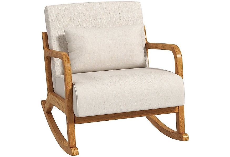 HOMCOM Schaukelstuhl Schwingsessel Relaxsessel mit weicher Polsterung (Scha günstig online kaufen