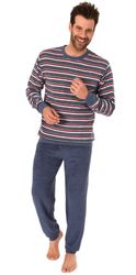 Normann Pyjama Langer Herren Frottee Schlafanzug günstig online kaufen