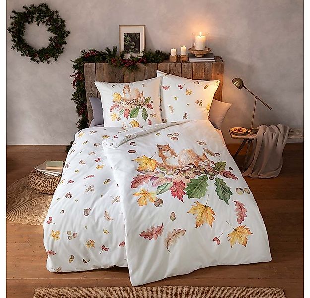 Estella Bettwäsche Estella Kuschel Flanell Bettwäsche 135x200 Squirrel natu günstig online kaufen