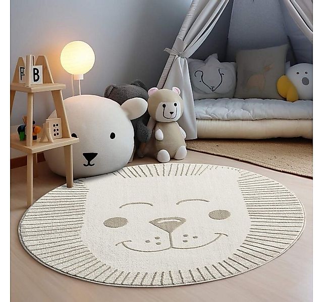 Carpet City Kinderteppich MARA714, rund, Höhe: 11 mm, Kinderzimmer, Kurzflo günstig online kaufen