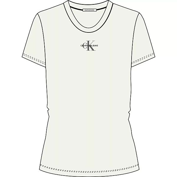 Calvin Klein Jeans Monogram Classic Slim Kurzärmeliges T-shirt M Bright Whi günstig online kaufen