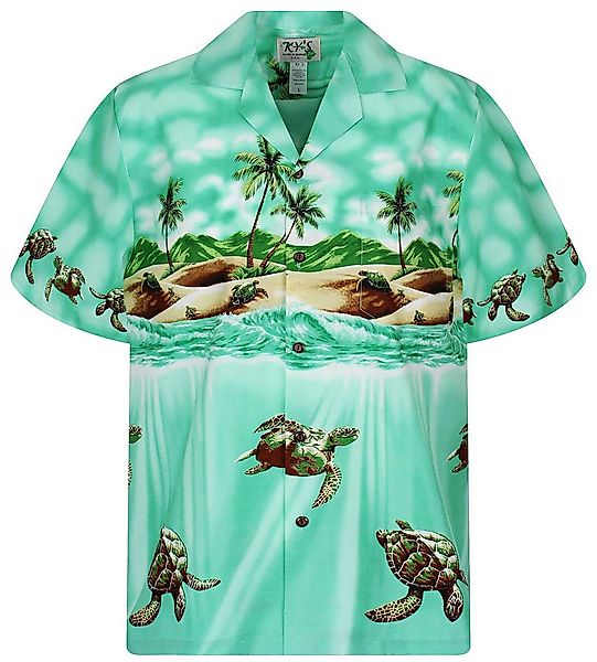 KY's Hawaiihemd Turtle Original Hawaiihemd mit 100% Kokosnuss-Knöpfen günstig online kaufen