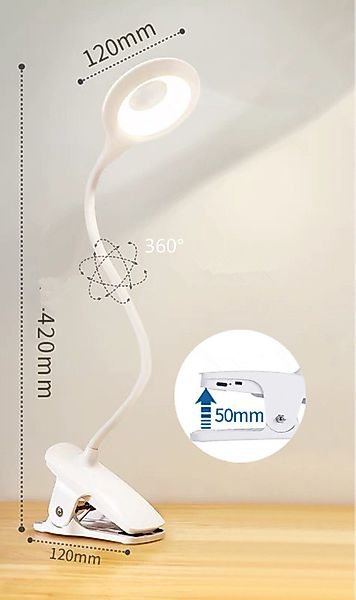 autolock LED Leselampe Klemmlampe Bett - günstig online kaufen