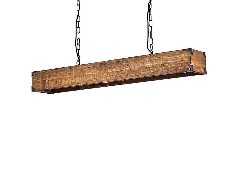 hofstein Pendelleuchte »Spezia« Hängelampe aus Metall/Holz in Schwarz/Natur günstig online kaufen
