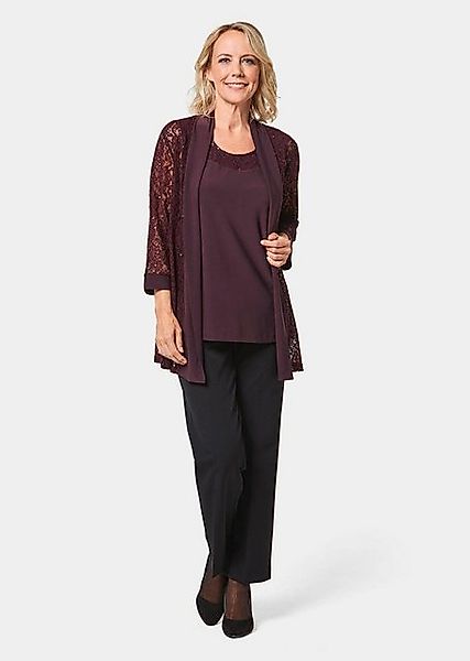 GOLDNER Shirtbluse Set aus glitzerndem Spitzenjäckchen und Top günstig online kaufen