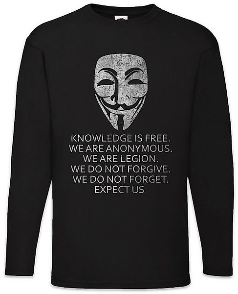 Urban Backwoods Langarmshirt Knowledge Is Free Langarm T-Shirt Fun Nerd Gee günstig online kaufen