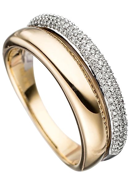 JOBO Diamantring "Ring mit 101 Diamanten", 585 Gold bicolor günstig online kaufen