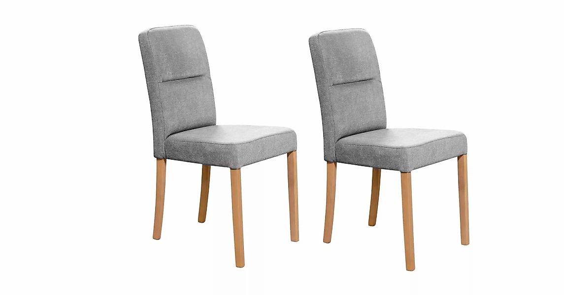 Home affaire 4-Fußstuhl "Laros", (Set), Microfaser, Massivholzgestell günstig online kaufen