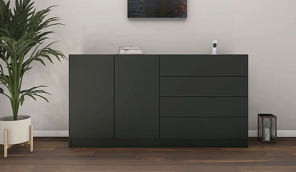 borchardt Möbel Sideboard "Vaasa, Kommode mit 2 Türen und 4 Schubkästen auf günstig online kaufen