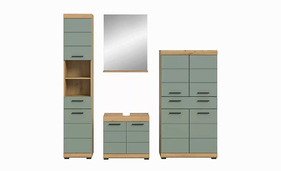 Badmöbel-Set SCHLOONSEE  4 teilig  bestehend aus: Hochschrank  Waschbeckenu günstig online kaufen