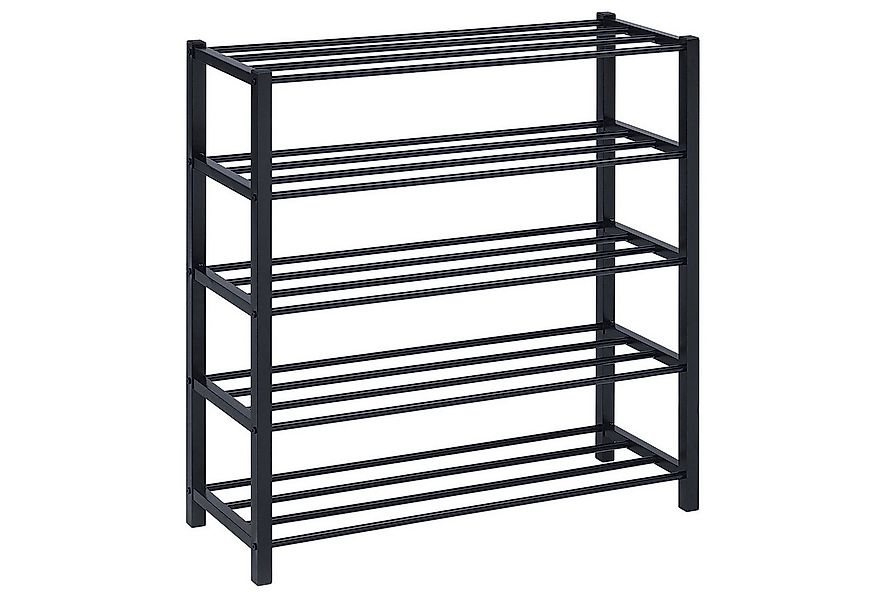 IDIMEX Schuhregal NAVAN, Schuhaufbewahrung aus Metall mit 5 Ablagen schwarz günstig online kaufen