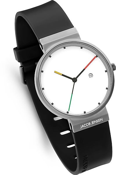 Jacob Jensen Titanuhr Designuhr Kautschukband TITANIUM günstig online kaufen