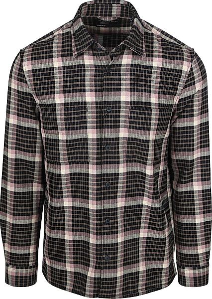 Marc O'Polo Hemd Kariert Navy Mauve - Größe M günstig online kaufen